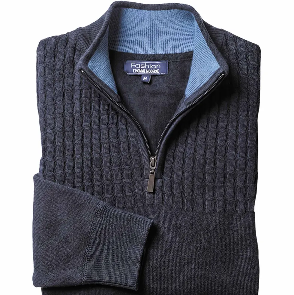 Pull maille torsades