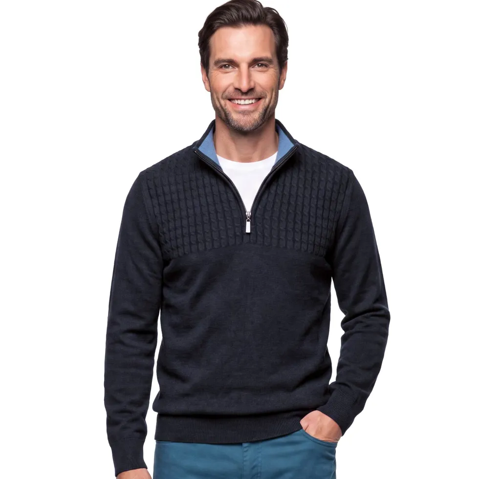 Pull maille torsades