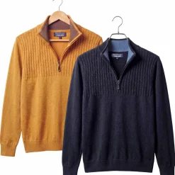 Pull maille torsades - les 2