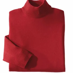 Pull mérinos col cheminée