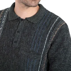 Pull-polo jacquard amincissant