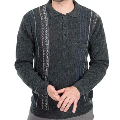 Pull-polo jacquard amincissant