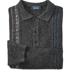 Pull-polo jacquard amincissant