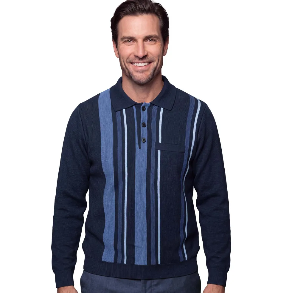 Pull-polo jacquard tradition