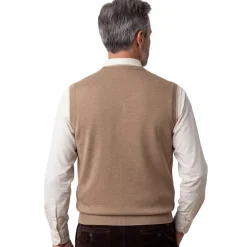 Pull sans manches jacquard