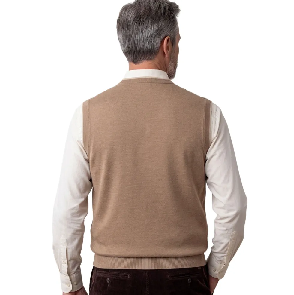 Pull sans manches jacquard