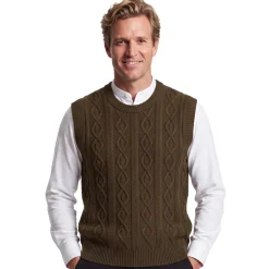 Pull sans manches torsades