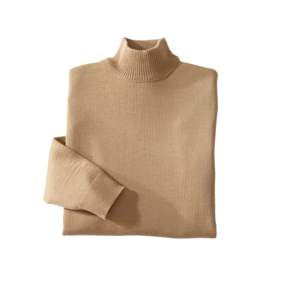 Pulls mérinos col cheminée - les 3
