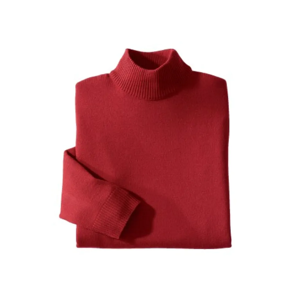 Pulls mérinos col cheminée - les 3
