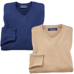 Pulls piqué de coton - les 2