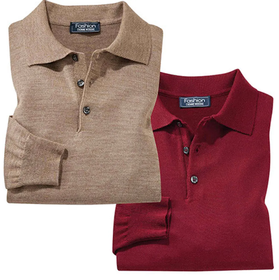 Pulls-polos mérinos - les 2