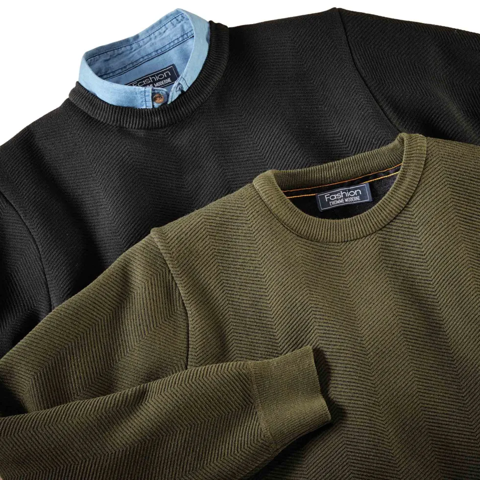 Pull thermique chevrons - les 2