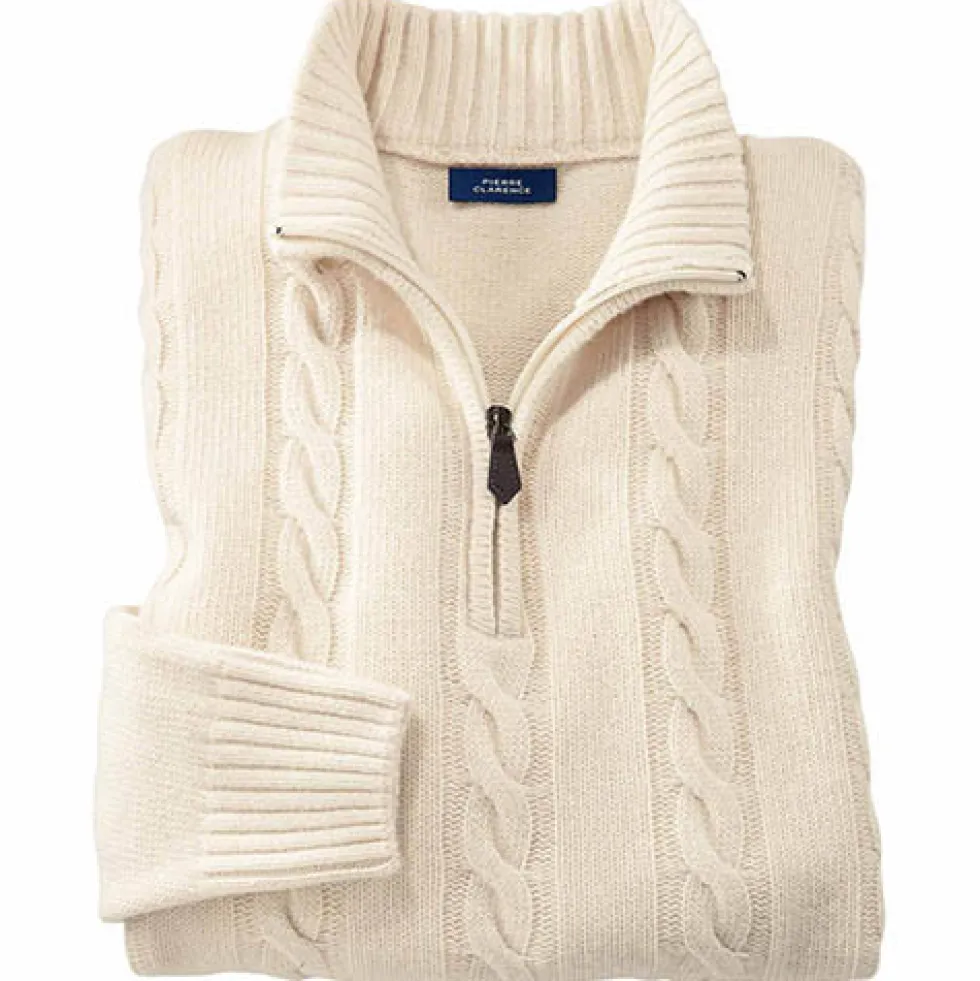 Pull torsades laine & cachemire