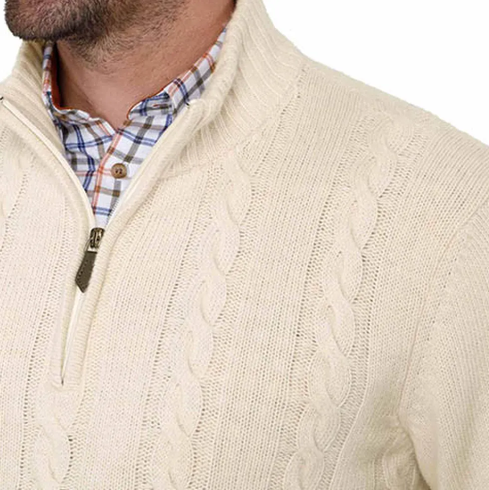 Pull torsades laine & cachemire