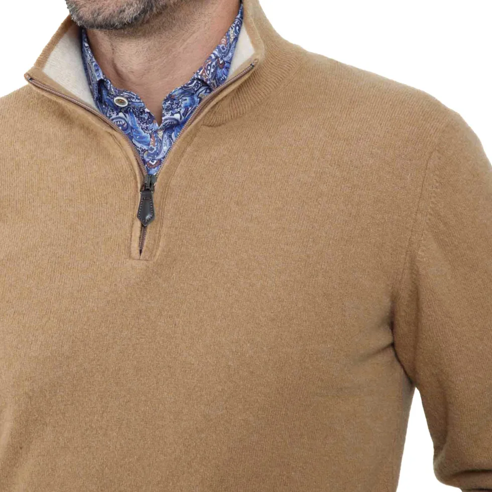 Pull zippé lambswool