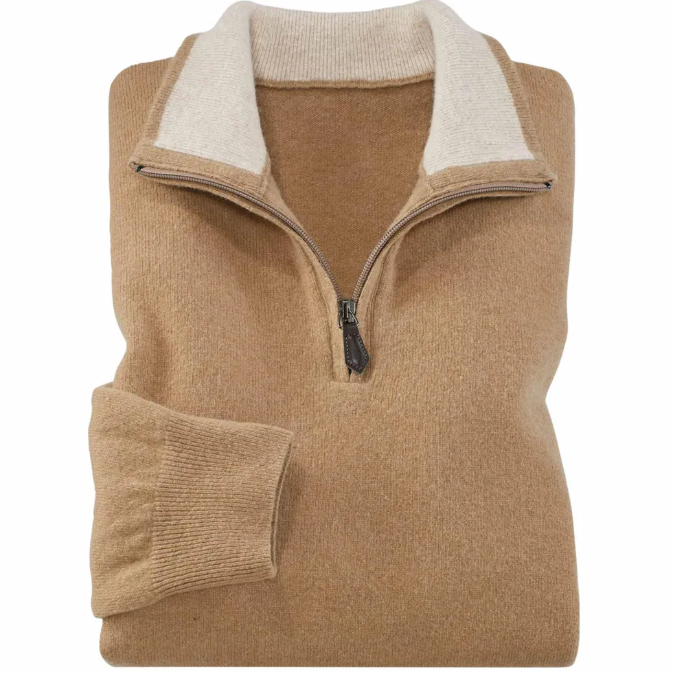 Pull zippé lambswool