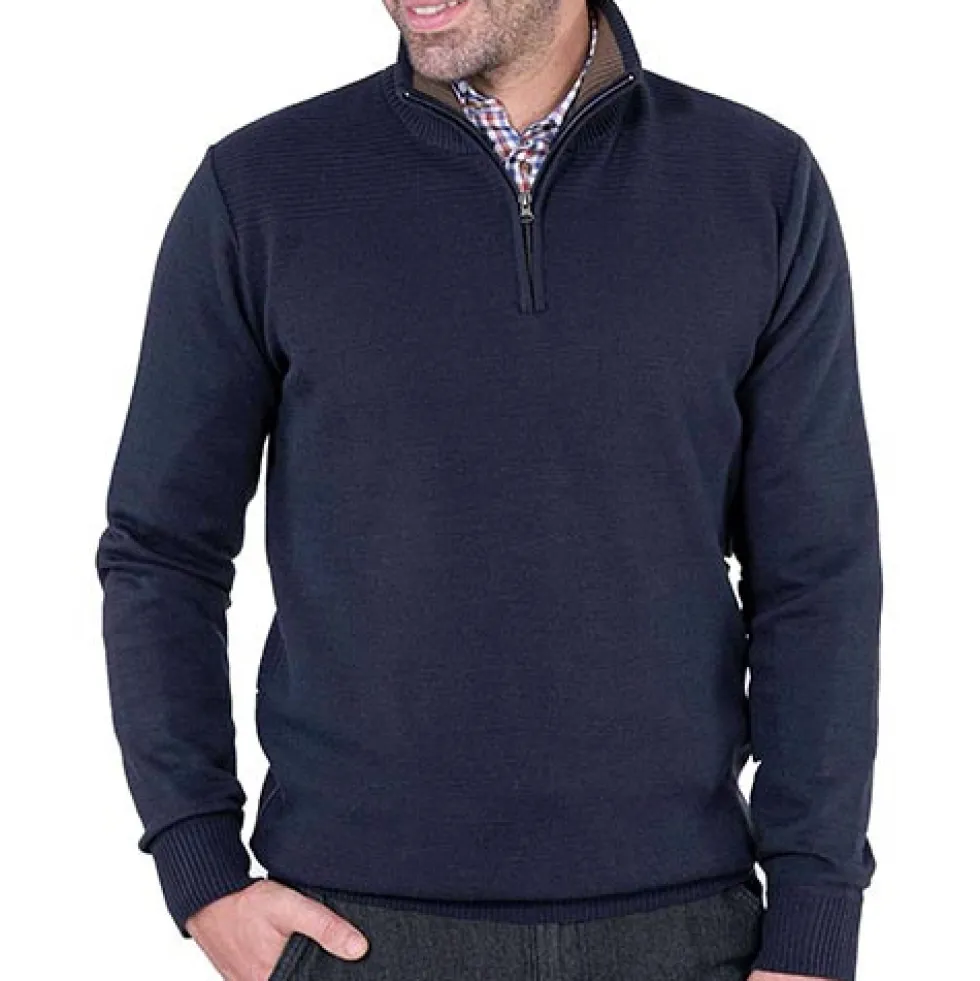 Pull zippé sport-chic