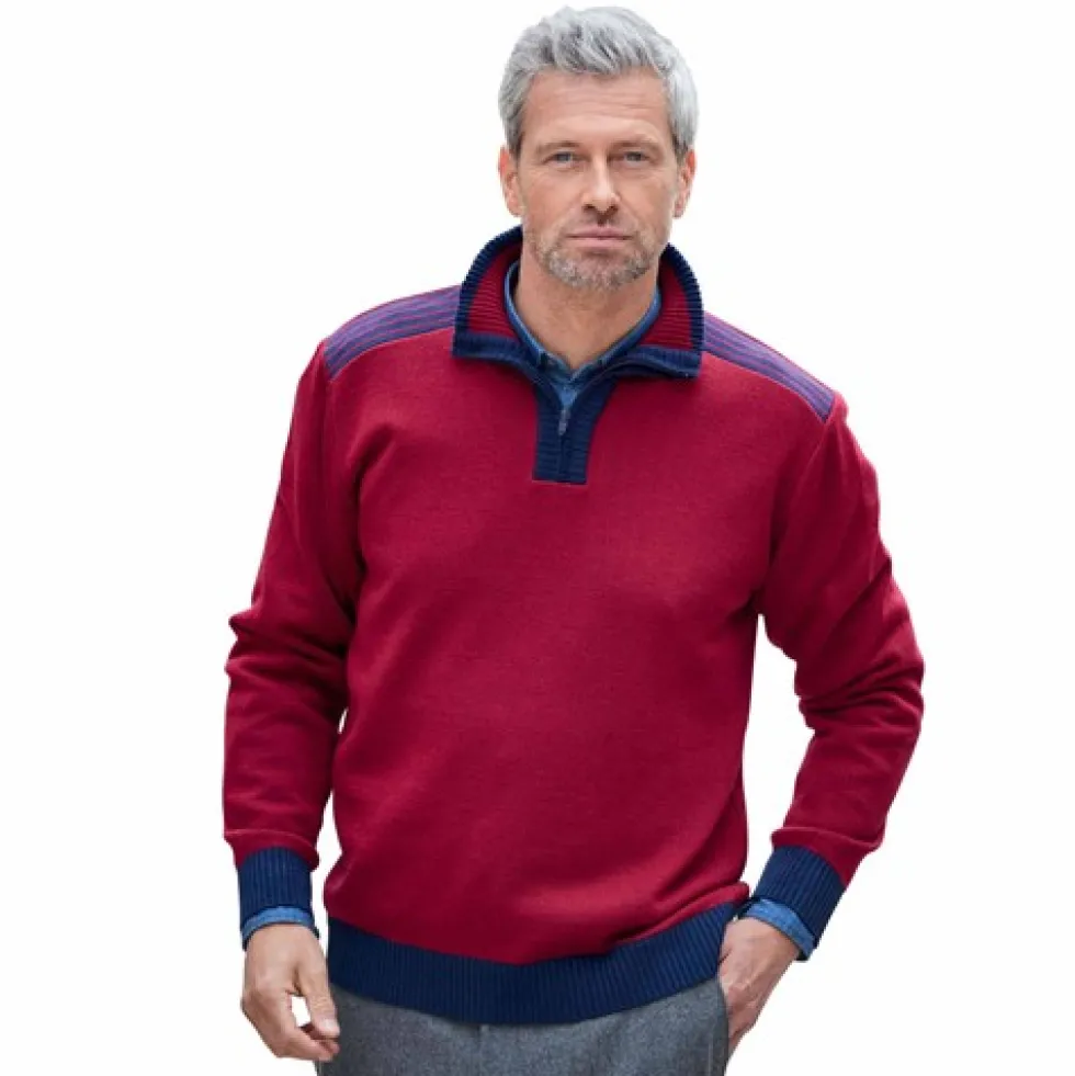 Pull zippé sporting