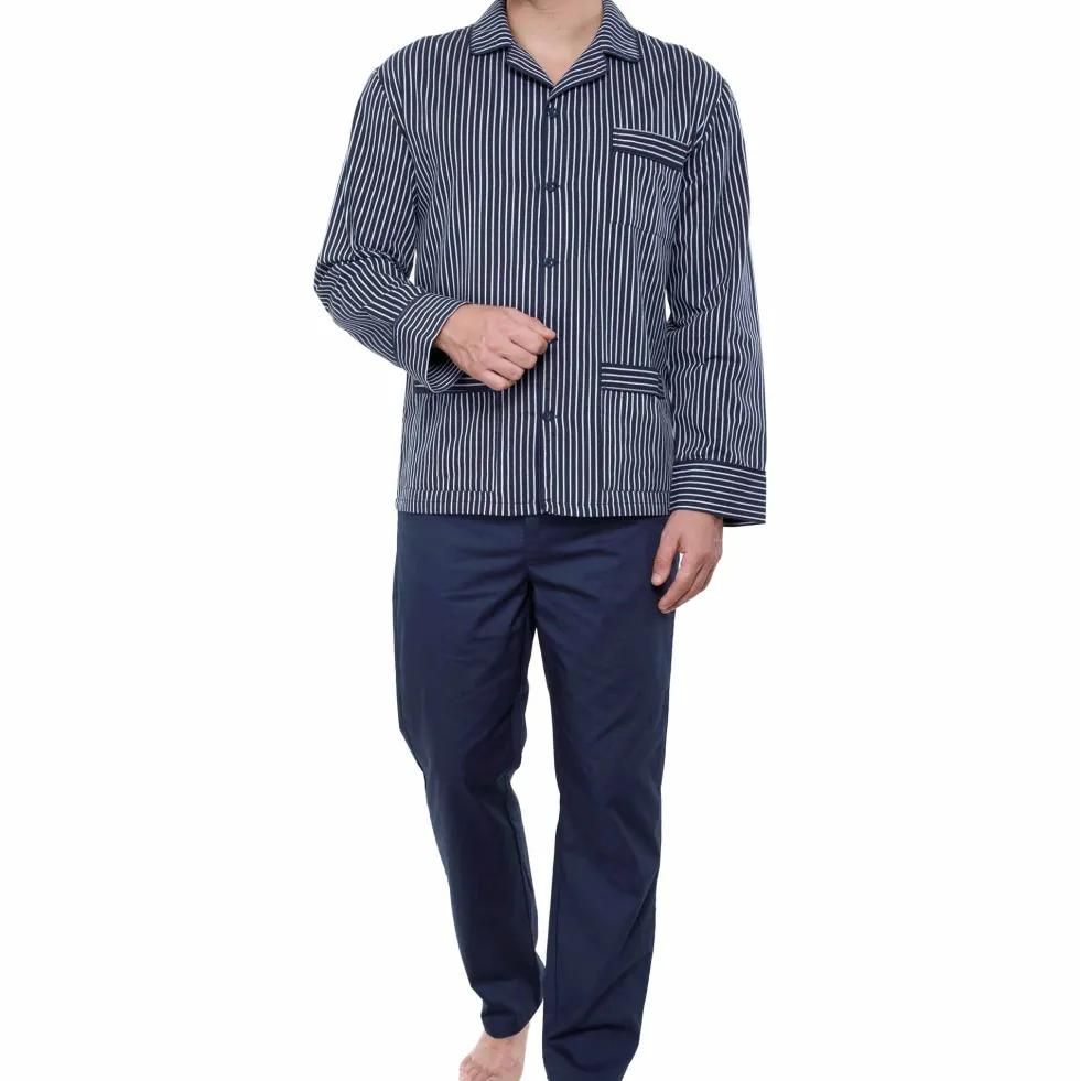 Pyjama coton bleu nuit