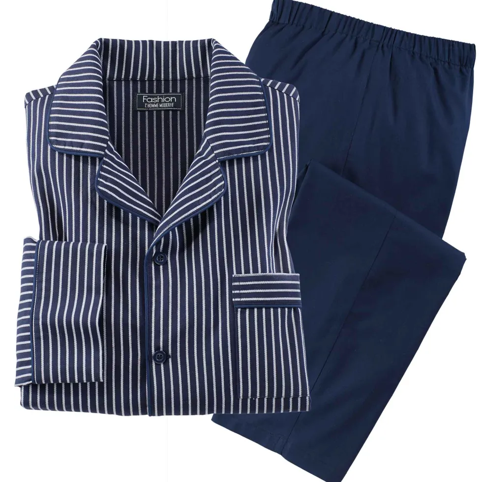 Pyjama coton bleu nuit