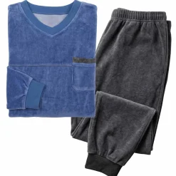 Pyjama velours bicolore
