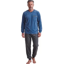 Pyjama velours bicolore
