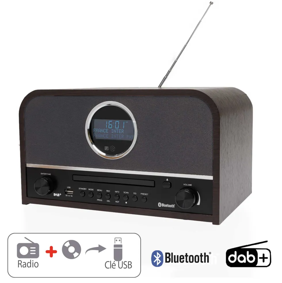 Radio DAB connectée & CD
