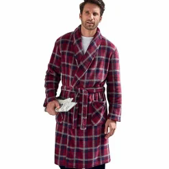 Robe de chambre polaire à carreaux