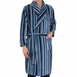 Robe de chambre rayée