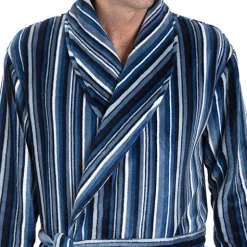 Robe de chambre rayée