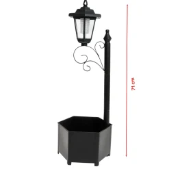 Réverbère-jardinière solaire