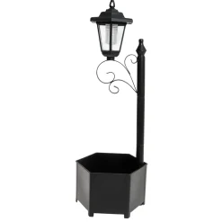 Réverbère-jardinière solaire