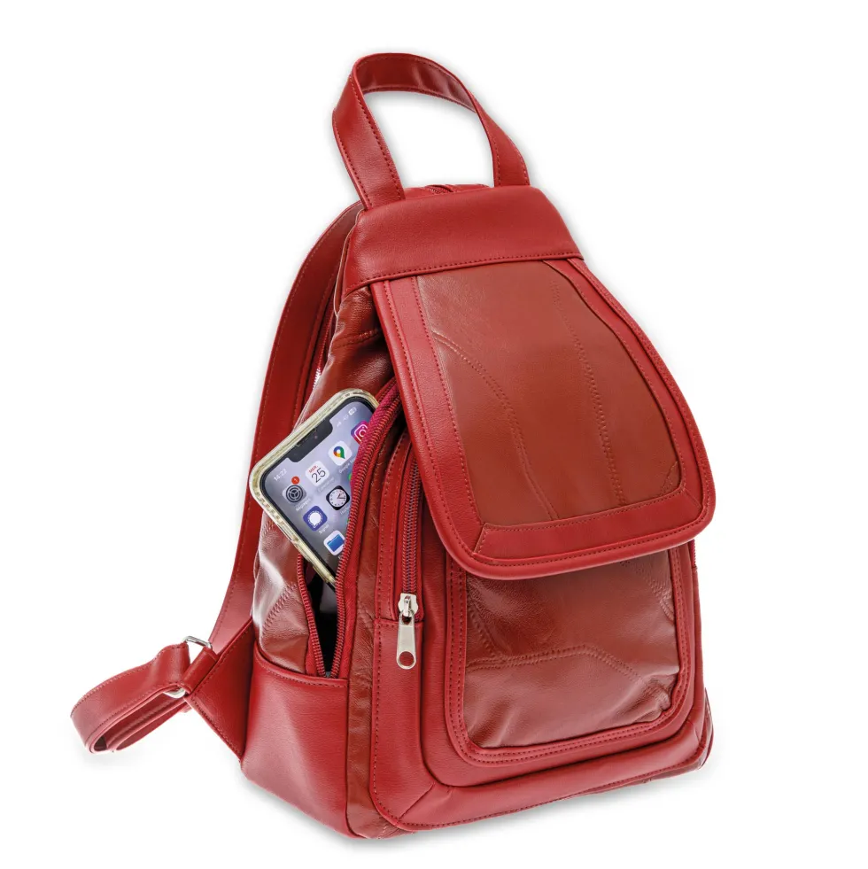 Sac à dos patchwork cuir