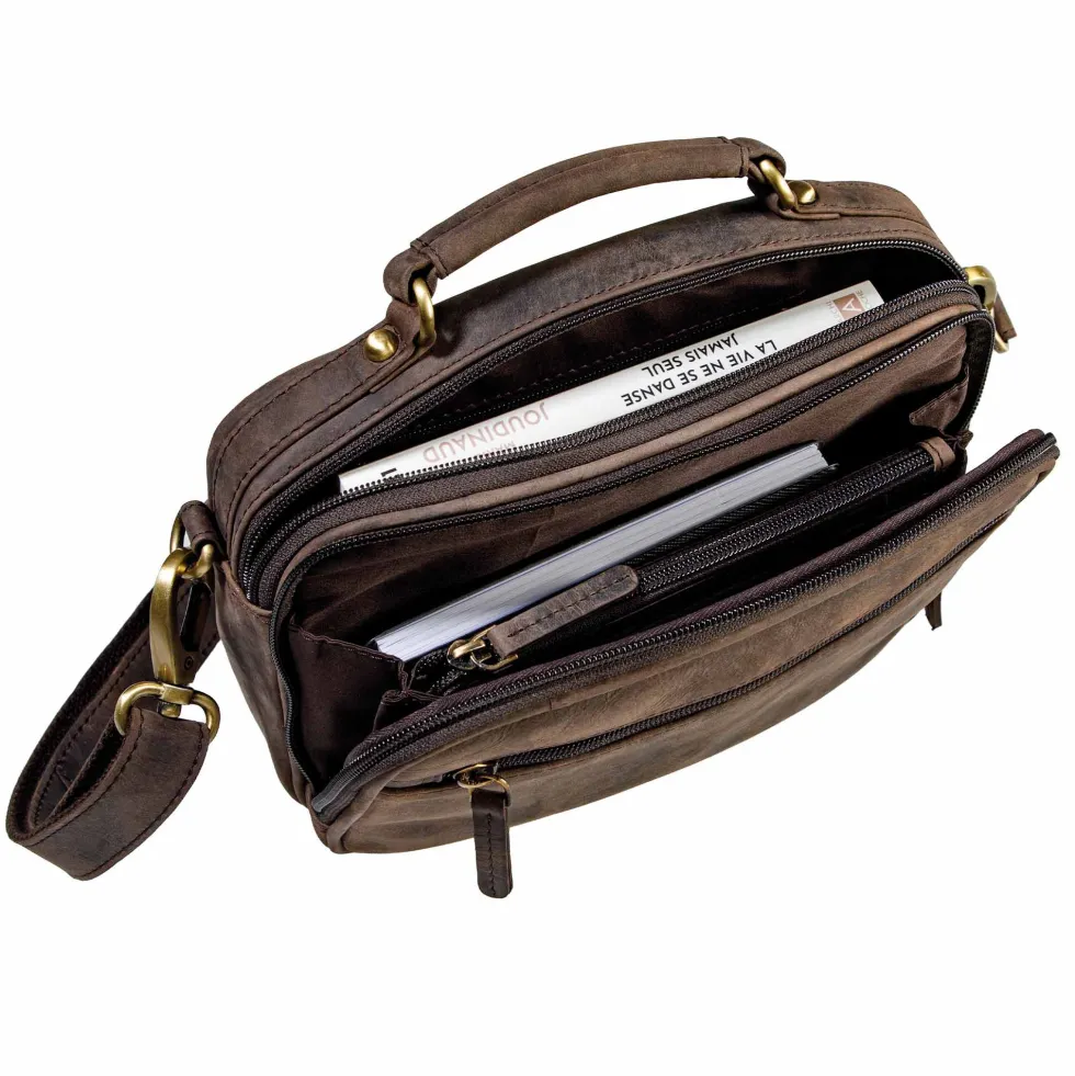 Sacoche cuir multipoche
