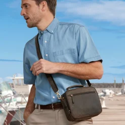 Sacoche cuir multipoche