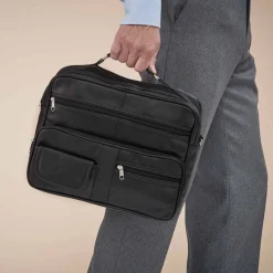 Sacoche cuir multipoche