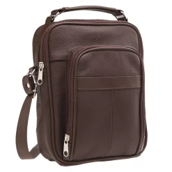 Sacoche cuir multipoche