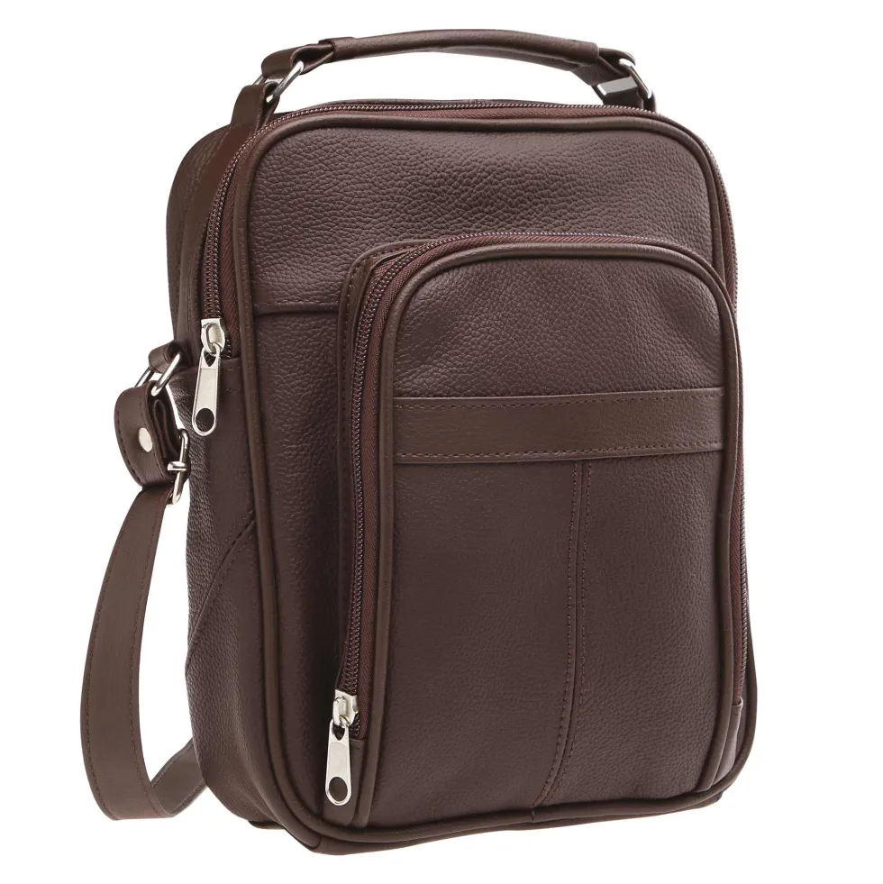 Sacoche cuir multipoche