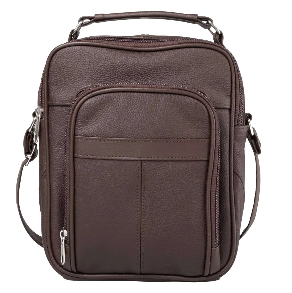 Sacoche cuir multipoche