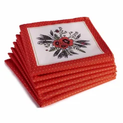 Serviettes Coquelicots - les 6