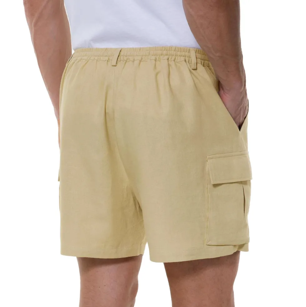 Short cargo en lin