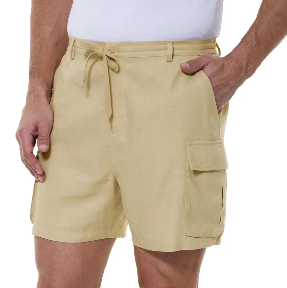 Short cargo en lin