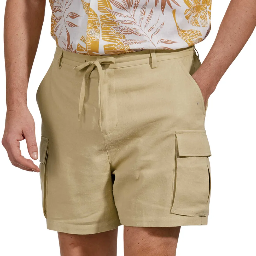 Short cargo en lin
