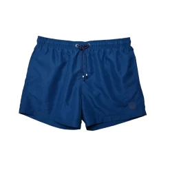 Short de bain bleu uni