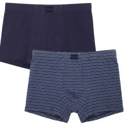 Sous-vêtements rayé/uni boxers - les 2