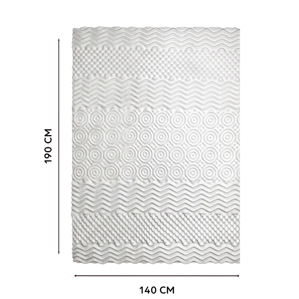 Surmatelas confort 7 zones - 2 places (140 x 190 cm)