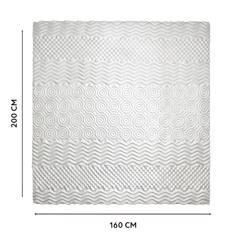 Surmatelas confort 7 zones - 2 places (160 x 200 cm)