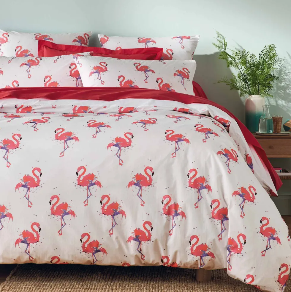 Taie d'oreiller Flamingo BlanClarence®