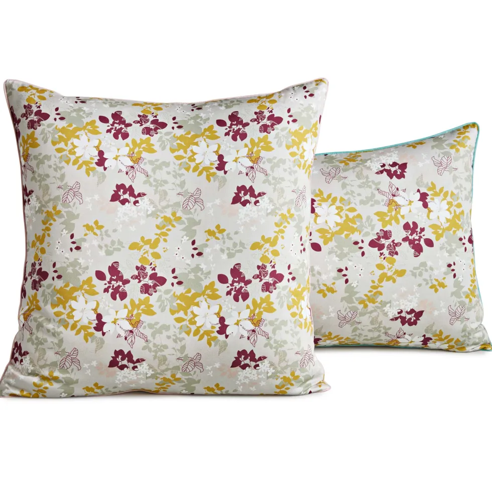 Taie d'oreiller Fleurs de Satin BlanClarence®