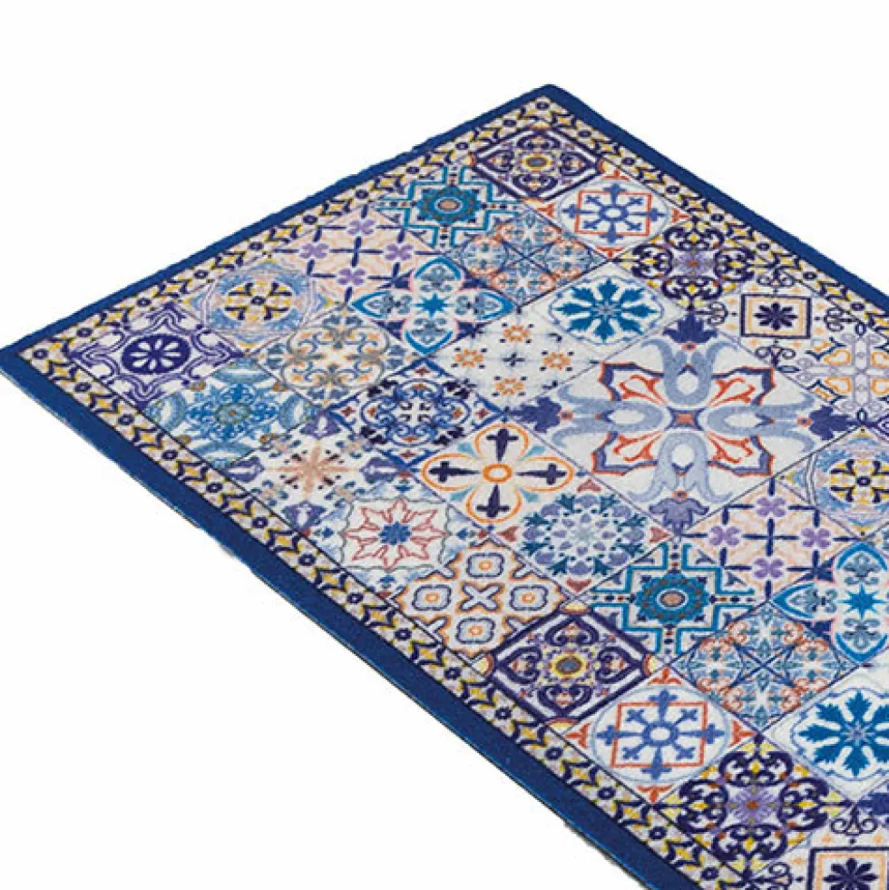 Tapis carreaux de ciment "azuléjos" - 98 x 48 cm